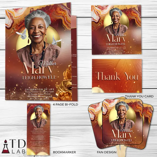 Golden Grace Funeral Template Bundle